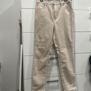 Cream corduroy pants.  Straight leg. Size 8